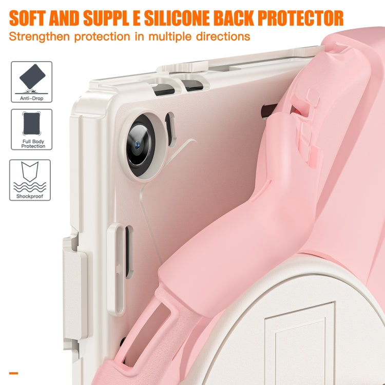 For Lenovo Tab M10 10.1 3rd Gen Silicone + PC Protective Tablet Case(Cherry Blossom Pink) - Lenovo by PMC TechLife | Online Shopping South Africa | PMC TechLife | Buy Now Pay Later Mobicred
