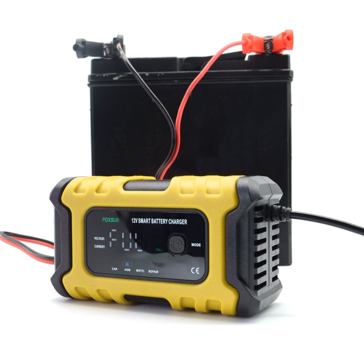 FOXSUR 6A 12V Motorcycle / Car Smart Battery Charger, Plug Type:AU Plug(Yellow) - free shipping - PMC TechLife - Order now!