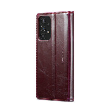 For Samsung Galaxy A52 CaseMe 003 Crazy Horse Texture Leather Phone Case(Wine Red) - Galaxy Phone Cases by CaseMe | Online Shopping South Africa | PMC Jewellery | Buy Now Pay Later Mobicred