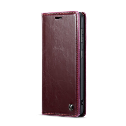 For Samsung Galaxy S21 5G CaseMe 003 Crazy Horse Texture Leather Phone Case(Wine Red) - Galaxy S21 5G Cases by CaseMe | Online Shopping South Africa | PMC Jewellery | Buy Now Pay Later Mobicred