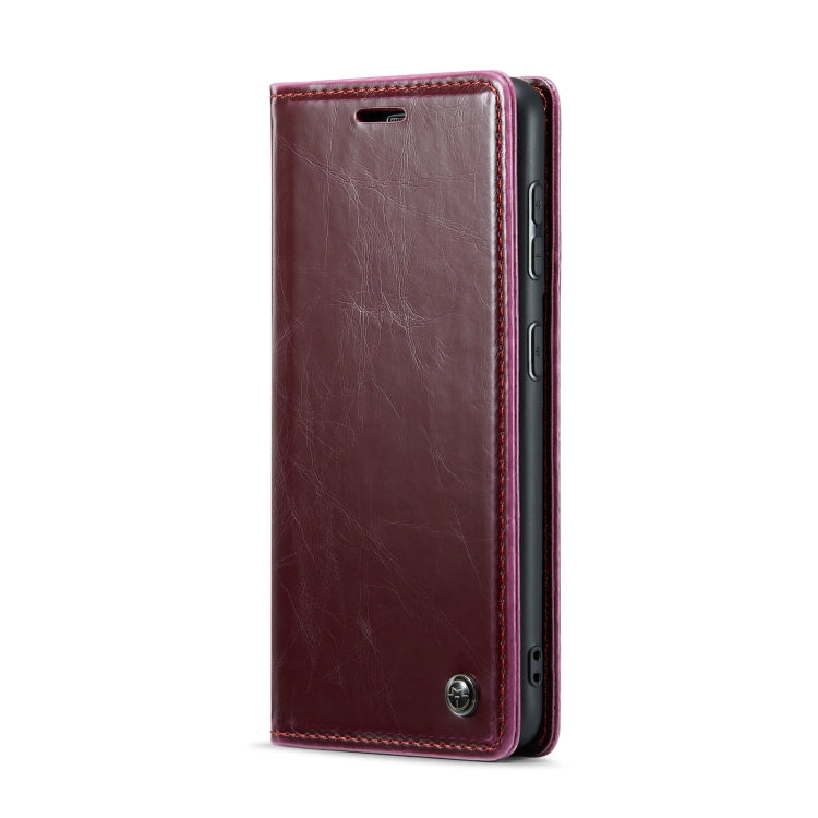 For Samsung Galaxy S21+ 5G CaseMe 003 Crazy Horse Texture Leather Phone Case(Wine Red) - Galaxy S21+ 5G Cases by CaseMe | Online Shopping South Africa | PMC Jewellery | Buy Now Pay Later Mobicred