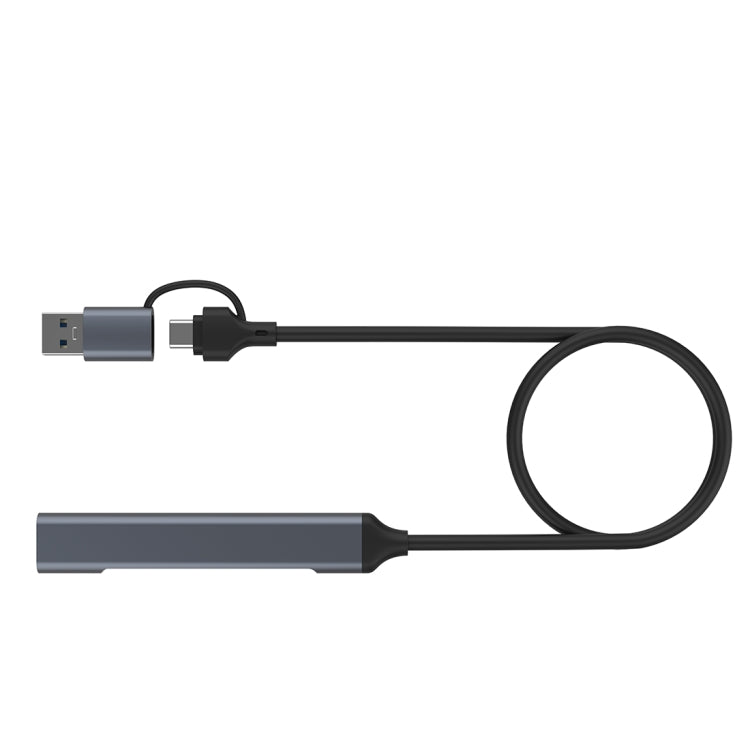 Onten OT-UCA9701 2 in 1 4-port Portable Multifunctional HUB Docking Station - USB HUB by Onten | Online Shopping South Africa | PMC TechLife | Buy Now Pay Later Mobicred