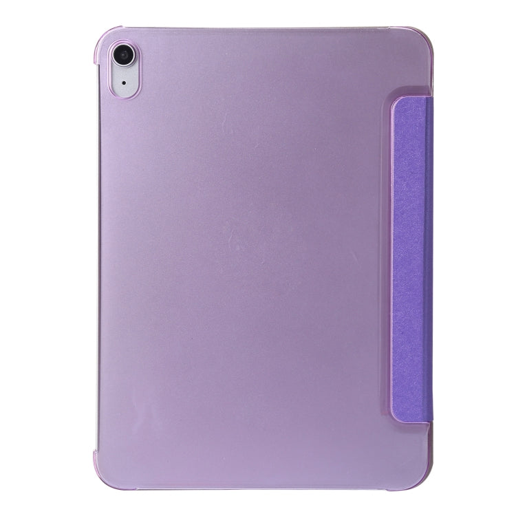 For iPad 10th Gen 10.9 2022 Silk Texture Three-fold Horizontal Flip Leather Tablet Case(Purple) - iPad 10th Gen 10.9 Cases by PMC Jewellery | Online Shopping South Africa | PMC Jewellery