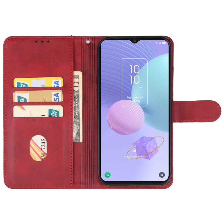 For TCL 405 / 406 / T506D Leather Phone Case(Red) - More Brand by PMC Jewellery | Online Shopping South Africa | PMC Jewellery | Buy Now Pay Later Mobicred