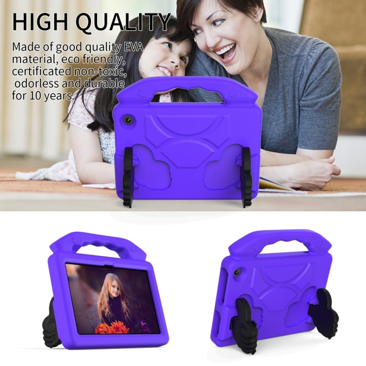 For Amazon Kindle Fire 7 2022 Children EVA Shockproof Tablet Case with Thumb Bracket(Purple) - free shipping - PMC TechLife - Order now!
