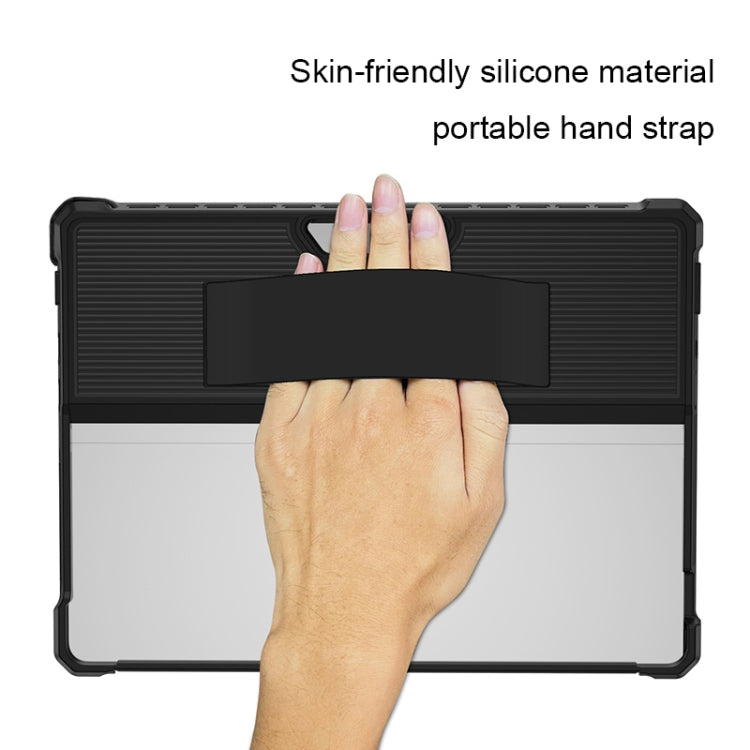 For Microsoft Surface Pro 8 Striped Hollow Tablet Case(Black) - Others by PMC TechLife | Online Shopping South Africa | PMC TechLife | Buy Now Pay Later Mobicred