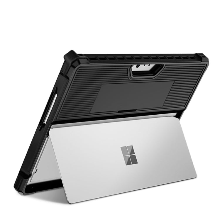 For Microsoft Surface Pro 9 Striped Hollow Tablet Case(Black) - free shipping - PMC TechLife - Order now!