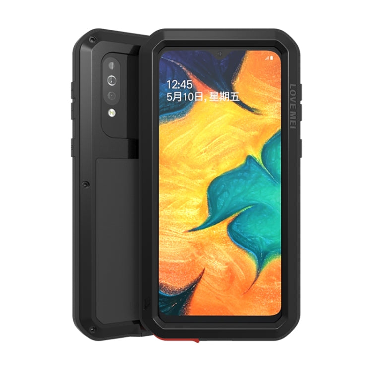 For Galaxy A40s LOVE MEI Metal Shockproof Waterproof Dustproof Protective Case(Black) - Galaxy Phone Cases by LOVE MEI | Online Shopping South Africa | PMC Jewellery