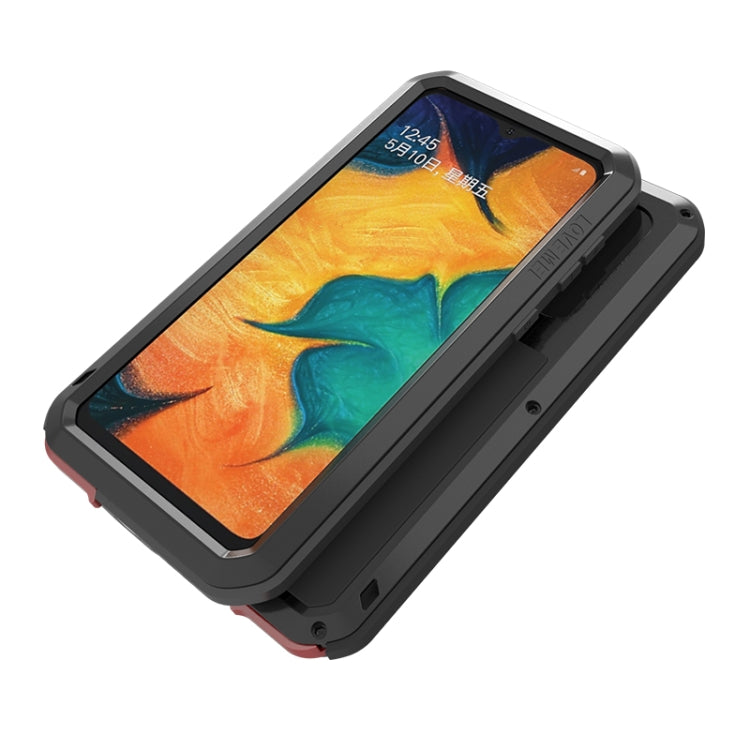 For Galaxy A40s LOVE MEI Metal Shockproof Waterproof Dustproof Protective Case(Red) - free shipping - PMC TechLife - Order now!