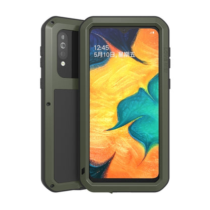 For Galaxy A40s LOVE MEI Metal Shockproof Waterproof Dustproof Protective Case(Army Green) - Galaxy Phone Cases by LOVE MEI | Online Shopping South Africa | PMC Jewellery | Buy Now Pay Later Mobicred