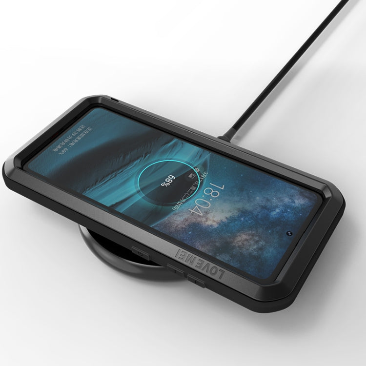 For Galaxy A51 LOVE MEI Metal Shockproof Waterproof Dustproof Protective Case(Black) - free shipping - PMC TechLife - Order now!