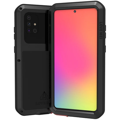 For Galaxy A71 LOVE MEI Metal Shockproof Waterproof Dustproof Protective Case(Black) - Galaxy Phone Cases by LOVE MEI | Online Shopping South Africa | PMC Jewellery