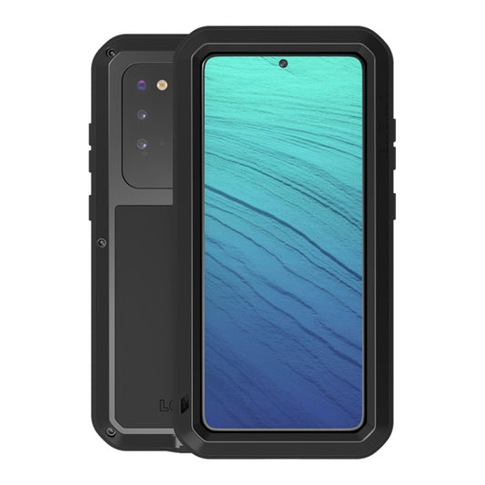 For Galaxy S20 LOVE MEI Metal Shockproof Waterproof Dustproof Protective Case(Black) - Galaxy Phone Cases by LOVE MEI | Online Shopping South Africa | PMC Jewellery