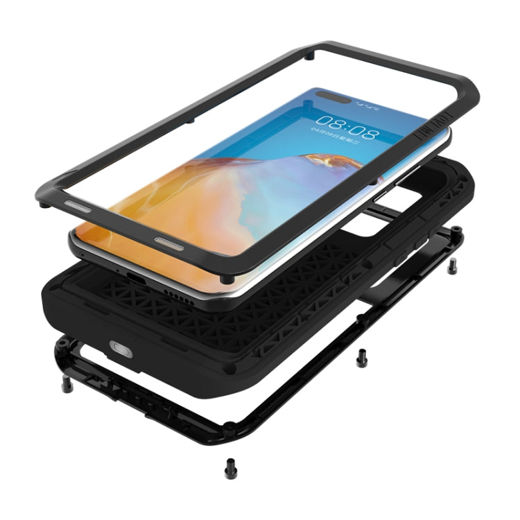For Huawei P40 Pro LOVE MEI Metal Shockproof Waterproof Dustproof Protective Case(Silver) - free shipping - PMC TechLife - Order now!