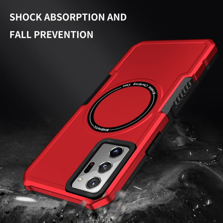 For Samsung Galaxy Note20 Ultra MagSafe Shockproof Armor Phone Case(Red) - Galaxy Phone Cases by PMC Jewellery | Online Shopping South Africa | PMC Jewellery