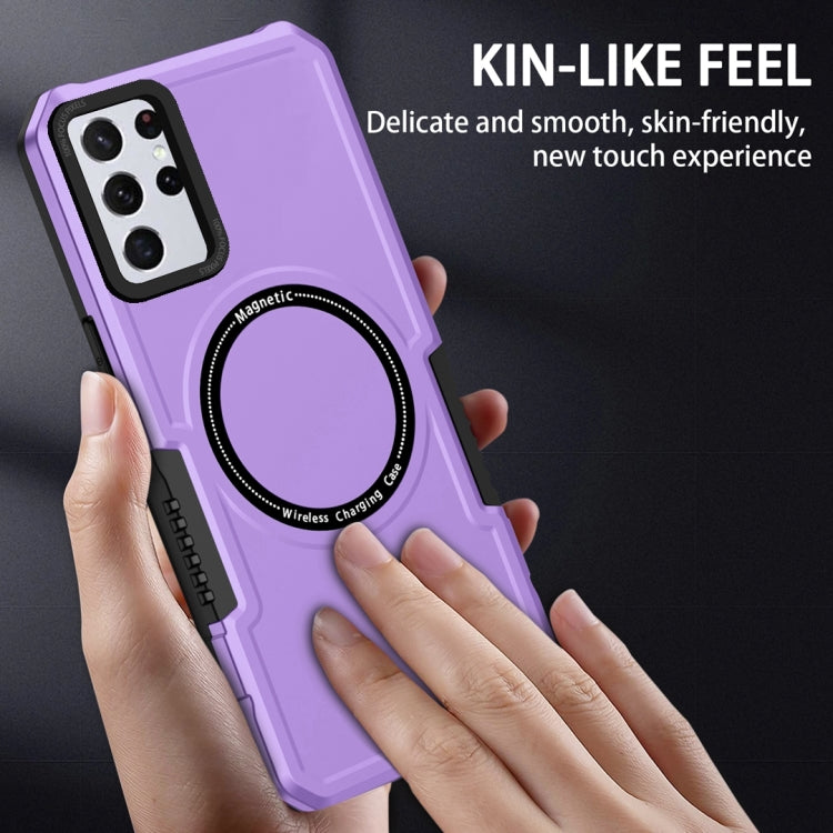 For Samsung Galaxy S23+ 5G MagSafe Shockproof Armor Phone Case(Purple) - Galaxy S23+ 5G Cases by PMC TechLife | Online Shopping South Africa | PMC TechLife