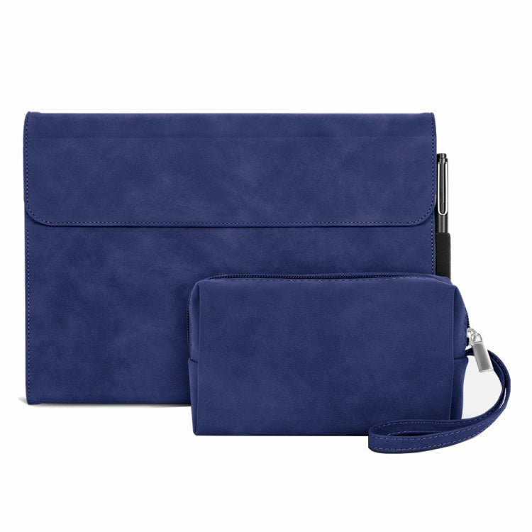 For Microsoft Surface Pro 9 / Surface Pro 10 Sheepskin All-Inclusive Shockproof Protective Case with Power Bag(Blue) - Others by PMC TechLife | Online Shopping South Africa | PMC TechLife | Buy Now Pay Later Mobicred