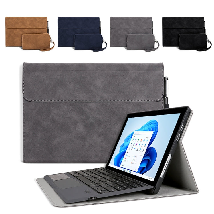 For Microsoft Surface Pro 9 / Surface Pro 10 Sheepskin All-Inclusive Shockproof Protective Case with Power Bag(Blue) - Others by PMC TechLife | Online Shopping South Africa | PMC TechLife | Buy Now Pay Later Mobicred