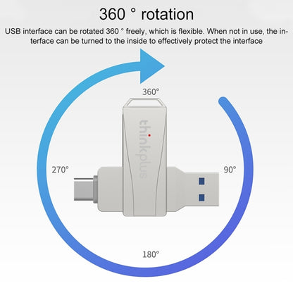 Lenovo Thinkplus MU252 USB 3.1 + USB-C / Type-C Flash Drive, Memory:32GB (Silver) - USB Flash Drives by Lenovo | Online Shopping South Africa | PMC Jewellery | Buy Now Pay Later Mobicred