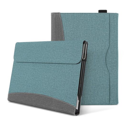 For Microsoft Surface Pro 8 Cloth Texture Stitching Leather Tablet Case(Grey Blue) - Others by PMC Jewellery | Online Shopping South Africa | PMC Jewellery | Buy Now Pay Later Mobicred