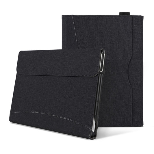 For Microsoft Surface Go 3 / 2 / 1 Cloth Texture Stitching Leather Tablet Case(Black) - Others by PMC Jewellery | Online Shopping South Africa | PMC Jewellery | Buy Now Pay Later Mobicred