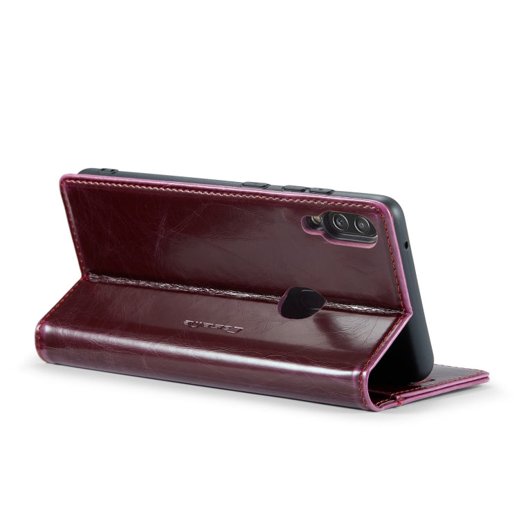 For Samsung Galaxy A20／A30／M10S CaseMe 003 Crazy Horse Texture Leather Phone Case(Wine Red) - Galaxy Phone Cases by CaseMe | Online Shopping South Africa | PMC Jewellery | Buy Now Pay Later Mobicred