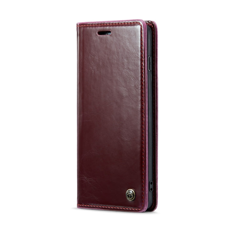 For Samsung Galaxy S10 CaseMe 003 Crazy Horse Texture Leather Phone Case(Wine Red) - Galaxy Phone Cases by CaseMe | Online Shopping South Africa | PMC Jewellery | Buy Now Pay Later Mobicred