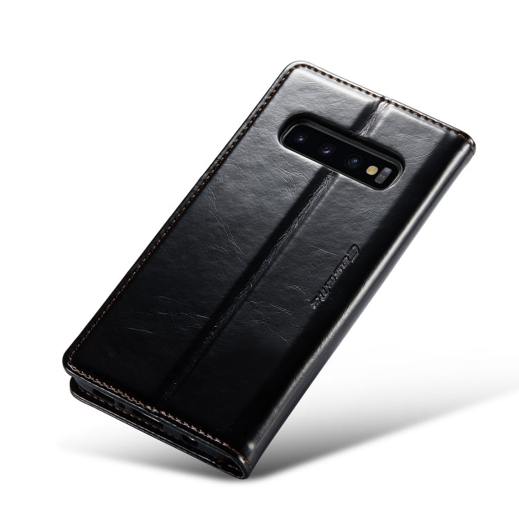 For Samsung Galaxy S10 CaseMe 003 Crazy Horse Texture Leather Phone Case(Black) - Galaxy Phone Cases by CaseMe | Online Shopping South Africa | PMC Jewellery | Buy Now Pay Later Mobicred