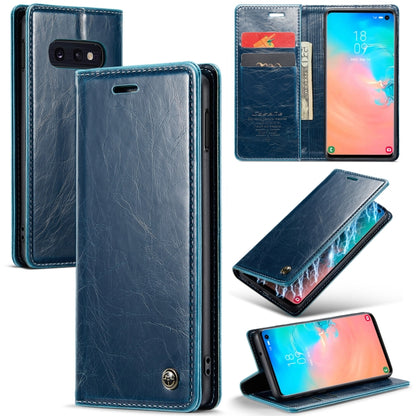 For Samsung Galaxy S10e CaseMe 003 Crazy Horse Texture Leather Phone Case(Blue) - Galaxy Phone Cases by CaseMe | Online Shopping South Africa | PMC Jewellery | Buy Now Pay Later Mobicred