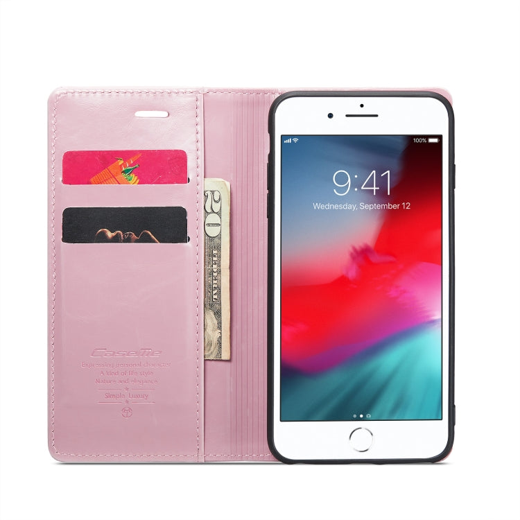 For iPhone 6 Plus/7 Plus/8 Plus CaseMe 003 Crazy Horse Texture Leather Phone Case(Rose Gold) - More iPhone Cases by CaseMe | Online Shopping South Africa | PMC Jewellery | Buy Now Pay Later Mobicred