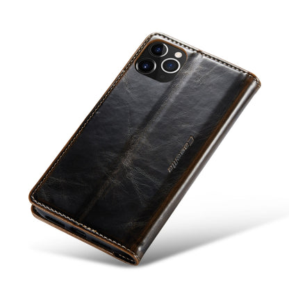 For iPhone 11 Pro CaseMe 003 Crazy Horse Texture Leather Phone Case(Coffee) - iPhone 11 Pro Cases by CaseMe | Online Shopping South Africa | PMC Jewellery | Buy Now Pay Later Mobicred