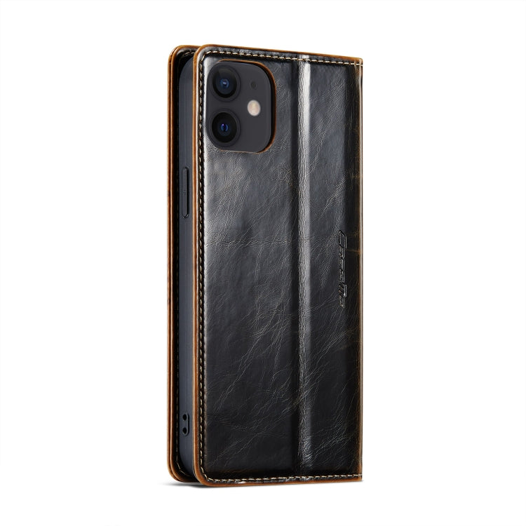 For iPhone 12 mini CaseMe 003 Crazy Horse Texture Leather Phone Case(Coffee) - iPhone 12 mini Cases by CaseMe | Online Shopping South Africa | PMC Jewellery | Buy Now Pay Later Mobicred