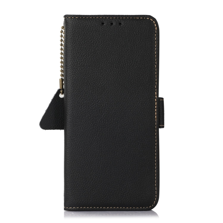 For Nokia X30 5G Side-Magnetic TJ Genuine Leather RFID Phone Case(Black) - Nokia Cases by PMC TechLife | Online Shopping South Africa | PMC TechLife | Buy Now Pay Later Mobicred