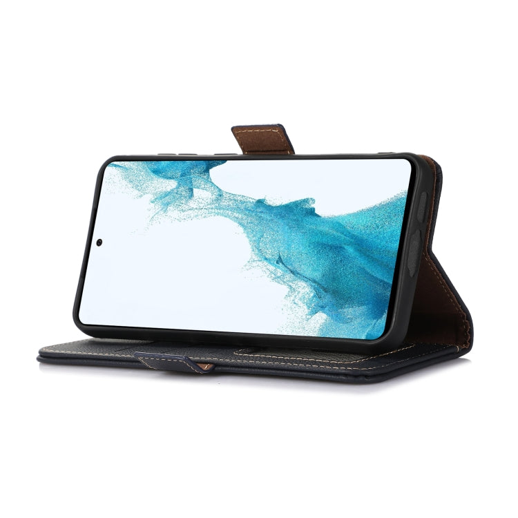 For Nokia X30 5G Side-Magnetic TJ Genuine Leather RFID Phone Case(Blue) - Nokia Cases by PMC TechLife | Online Shopping South Africa | PMC TechLife | Buy Now Pay Later Mobicred