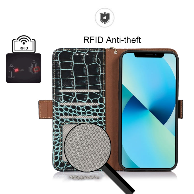 For Honor 80 Pro Crocodile Top Layer Cowhide Leather Phone Case(Green) - Honor Cases by PMC TechLife | Online Shopping South Africa | PMC TechLife | Buy Now Pay Later Mobicred