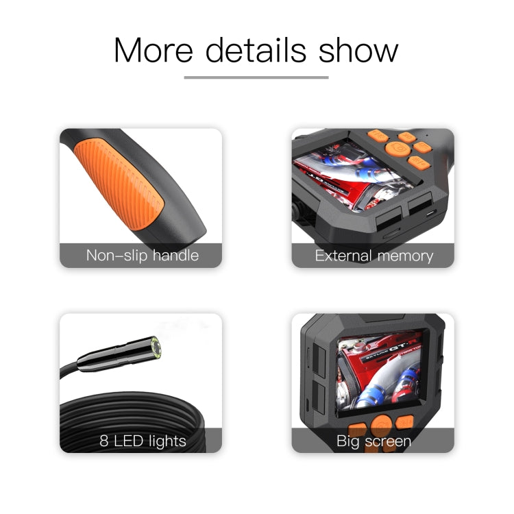 8mm P10 2.8 inch HD Handheld Endoscope with LCD Screen, Length:5m -  by PMC TechLife | Online Shopping South Africa | PMC TechLife | Buy Now Pay Later Mobicred