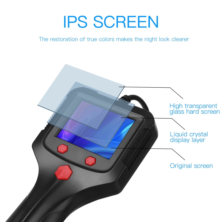 P100 8mm 2.4 inch HD Handheld Endoscope Hardlinewith with LCD Screen, Length:5m - free shipping - PMC TechLife - Order now!
