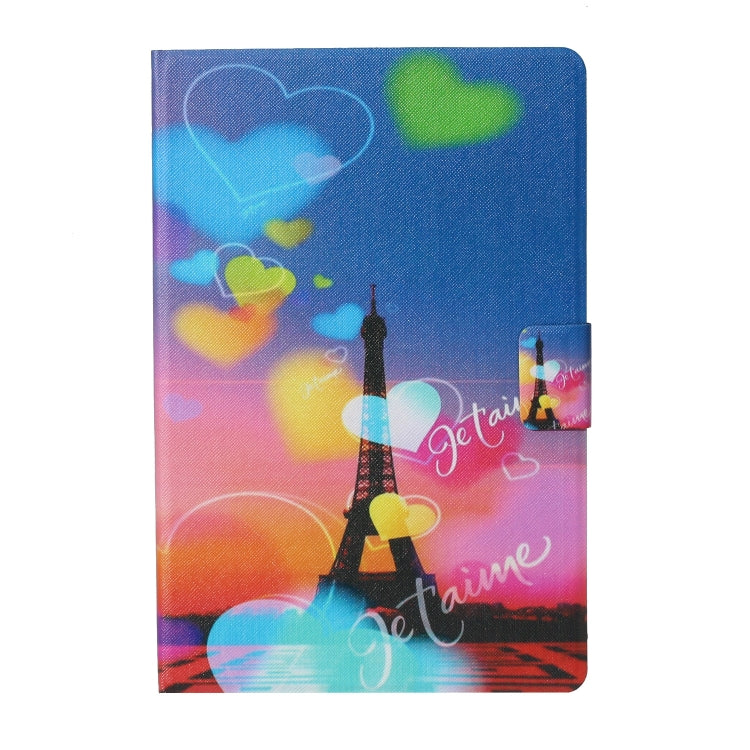 For 10 inch Tablet PC Universal Coloured Drawing Pattern Horizontal Flip Leather Case with Holder & Card Slot(Romantic Tower) - 10 - 11 inch by PMC TechLife | Online Shopping South Africa | PMC TechLife | Buy Now Pay Later Mobicred