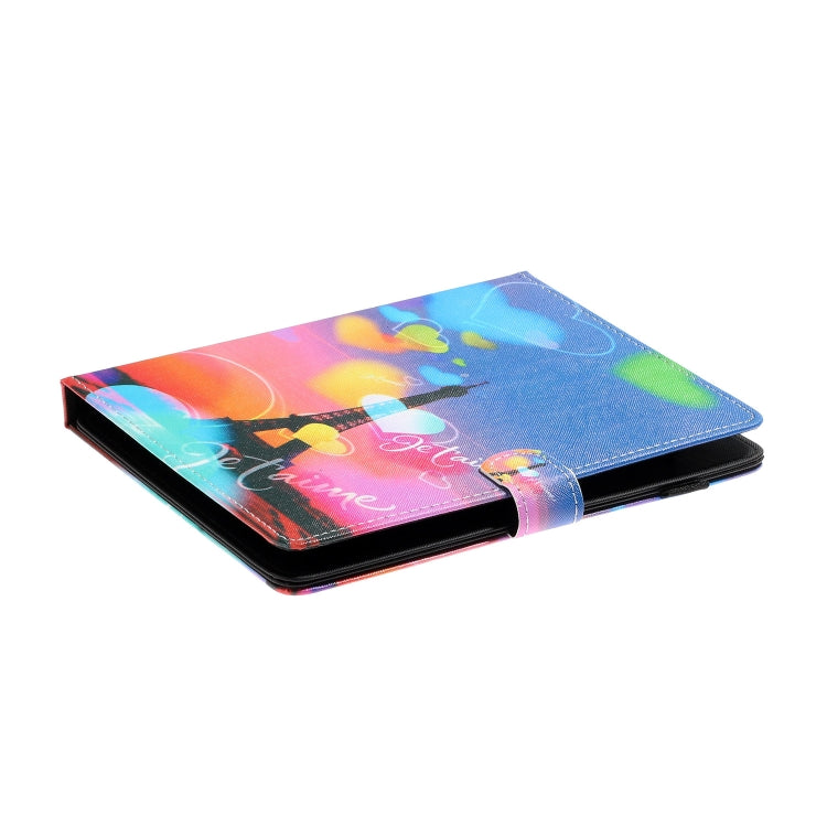 For 10 inch Tablet PC Universal Coloured Drawing Pattern Horizontal Flip Leather Case with Holder & Card Slot(Romantic Tower) - 10 - 11 inch by PMC TechLife | Online Shopping South Africa | PMC TechLife | Buy Now Pay Later Mobicred