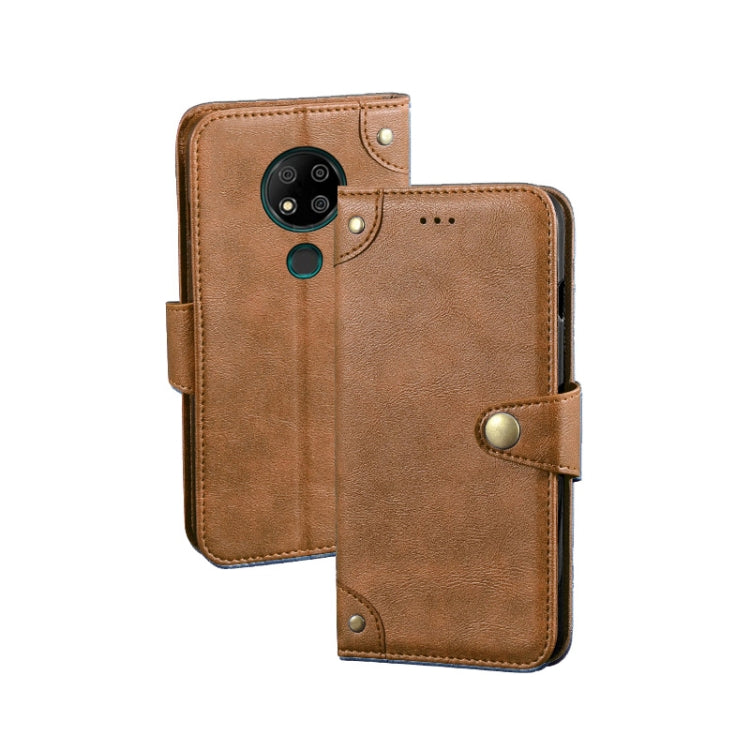 For Oukitel C19 Pro idewei Retro Texture Leather Phone Case(Khaki) - More Brand by idewei | Online Shopping South Africa | PMC Jewellery | Buy Now Pay Later Mobicred