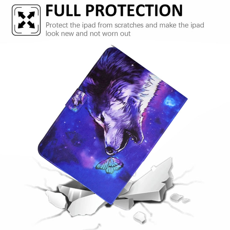 For Amazon Kindle Fire HD 10 2021 Electric Pressed TPU Smart Leather Tablet Case(Butterfly Wolf) - Amazon by PMC TechLife | Online Shopping South Africa | PMC TechLife | Buy Now Pay Later Mobicred