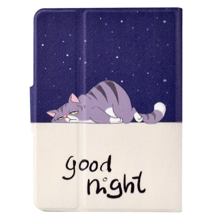 For Amazon Kindle Paperwhite 5 2021 Electric Pressed TPU Smart Leather Tablet Case(Lazy Cat) - Amazon by PMC TechLife | Online Shopping South Africa | PMC TechLife | Buy Now Pay Later Mobicred