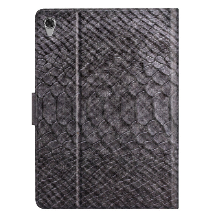 For Lenovo Tab M10 HD 2nd Gen Solid Color Crocodile Texture Leather Smart Tablet Case(Black) - Lenovo by PMC TechLife | Online Shopping South Africa | PMC TechLife | Buy Now Pay Later Mobicred
