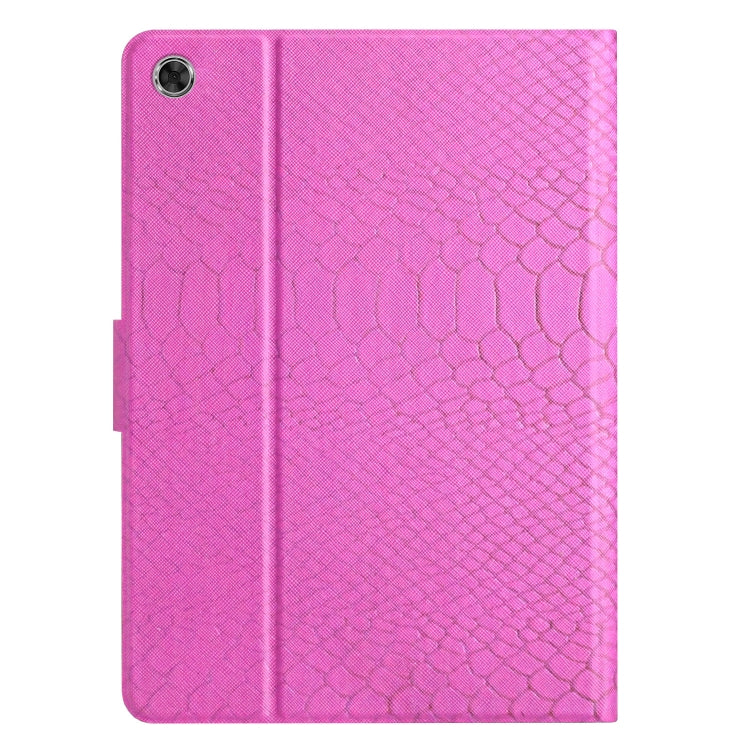For Lenovo Tab M10 3rd Gen Solid Color Crocodile Texture Leather Smart Tablet Case(Rose Red) - Lenovo by PMC TechLife | Online Shopping South Africa | PMC TechLife | Buy Now Pay Later Mobicred