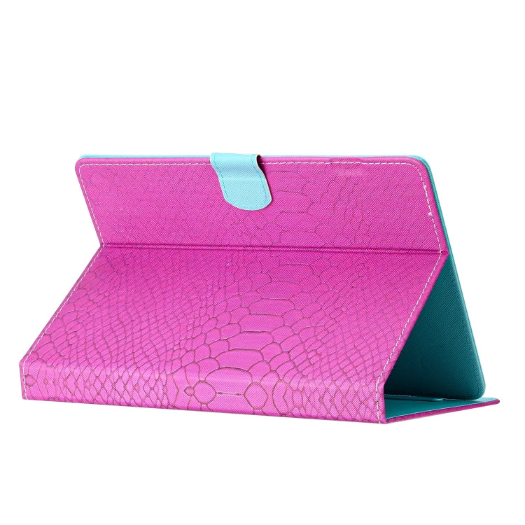 For 10 inch Tablets Solid Color Crocodile Texture Leather Tablet Case(Rose Red) - Others by PMC TechLife | Online Shopping South Africa | PMC TechLife | Buy Now Pay Later Mobicred