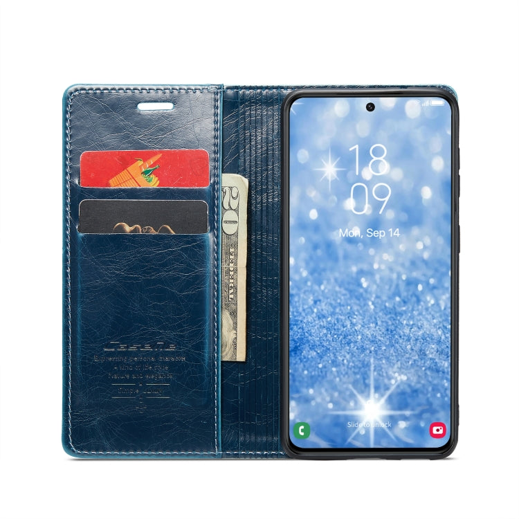 For Samsung Galaxy S23+ 5G CaseMe 003 Crazy Horse Texture Leather Phone Case(Blue) - Galaxy S23+ 5G Cases by CaseMe | Online Shopping South Africa | PMC Jewellery | Buy Now Pay Later Mobicred