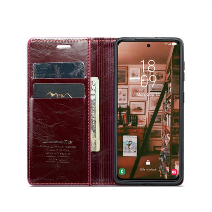 For Samsung Galaxy S23+ 5G CaseMe 003 Crazy Horse Texture Leather Phone Case(Red) - Galaxy S23+ 5G Cases by CaseMe | Online Shopping South Africa | PMC Jewellery | Buy Now Pay Later Mobicred