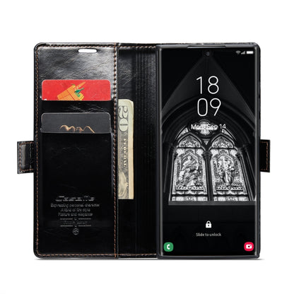 For Samsung Galaxy S23 Ultra 5G CaseMe 003 Crazy Horse Texture Leather Phone Case(Black) - Galaxy S23 Ultra 5G Cases by CaseMe | Online Shopping South Africa | PMC Jewellery | Buy Now Pay Later Mobicred