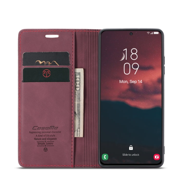 For Samsung Galaxy S23+ 5G CaseMe 013 Multifunctional Horizontal Flip Leather Phone Case(Wine Red) - Galaxy S23+ 5G Cases by CaseMe | Online Shopping South Africa | PMC Jewellery | Buy Now Pay Later Mobicred