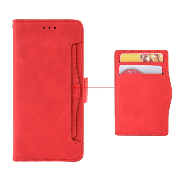 For Blackview BV5200 Skin Feel Calf Texture Card Slots Leather Phone Case(Red) - More Brand by PMC Jewellery | Online Shopping South Africa | PMC Jewellery | Buy Now Pay Later Mobicred